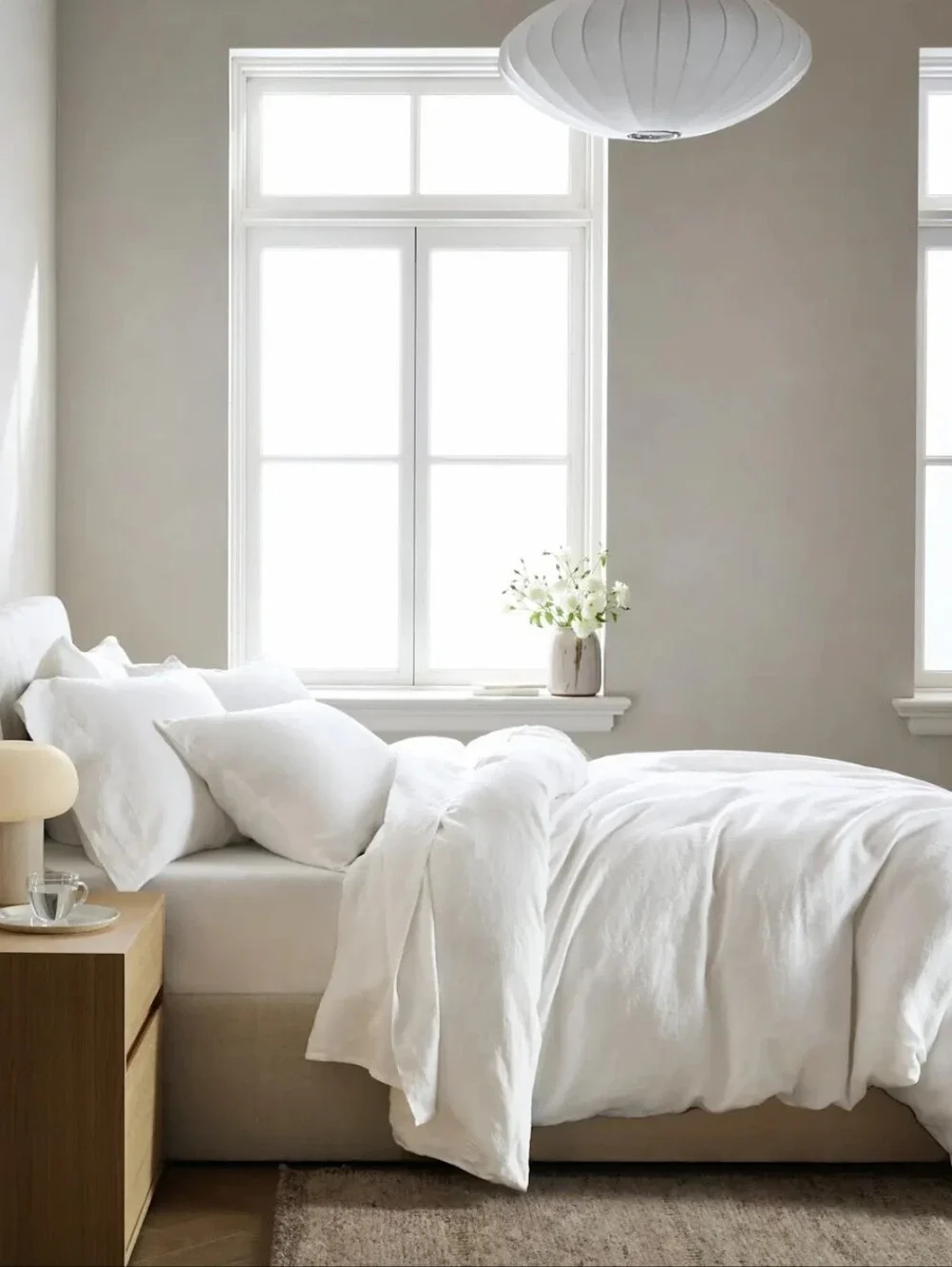 Quince European Linen Duvet Cover Set White Full/Queen NWT 100% Linen + Shams
